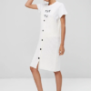 V Neck Button Up Sweater Dress - Image 3