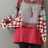 Vintage Floral Double Layered Long Sleeve Blouse