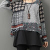 Vintage Floral Double Layered Long Sleeve Blouse - Image 7