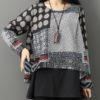 Vintage Floral Double Layered Long Sleeve Blouse - Image 6