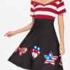 Vintage High Waisted Stripe Dresses