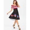 Vintage High Waisted Stripe Dresses - Image 2