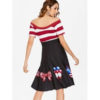 Vintage High Waisted Stripe Dresses - Image 3