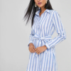 Belted Stripes Shirt Dress - Image 3
