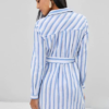 Belted Stripes Shirt Dress - Image 5