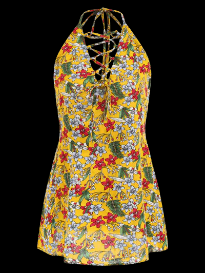 Open Back Lace Up Mini Dress - Image 4