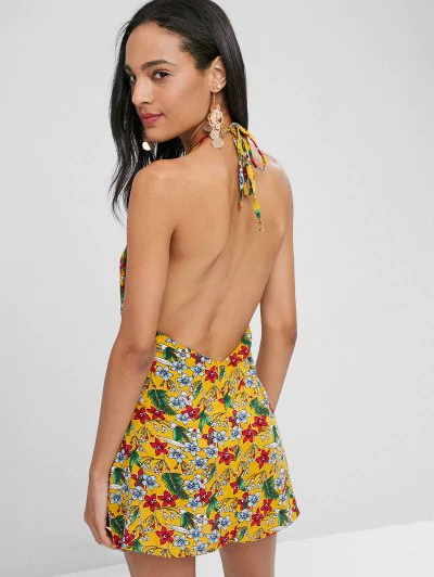 Open Back Lace Up Mini Dress - Image 5