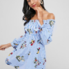 Stripes Smocked Off Shoulder Dress - Image 4