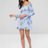 Stripes Smocked Off Shoulder Dress - Image 3