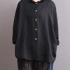 Button Down Lapel Loose Casual Blouses