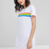 Colorful Stripes Tee Dress