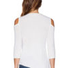 Designed Neckline Cut Out Slim Fit Casual T Shirt - Image 2