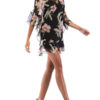 Elegant Floral Batting Sleeve Chiffon Blouse - Image 4