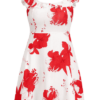 Floral Ruffle Open Back Dress - Image 4