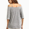 Off The Shoulder Cross Front Half Sleeve T Shirt - Image 4