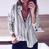 Office Blouse Loose Button Casual Blouses Ladies Clothes - Image 5