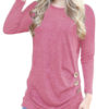 Round Neck Long Sleeve Shaping T Shirt
