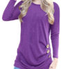 Round Neck Long Sleeve Shaping T Shirt - Image 5