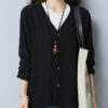 Vintage V-Neck Button Pocket Long Sleeve Cardigan Shirt