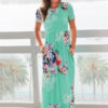 Women Bohemia Floral Print Summer Dress