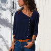 Women Tops and Blouses Solid Long Sleeve - Image 8