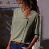 Women Tops and Blouses Solid Long Sleeve - Image 7