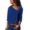 Women Tops and Blouses Solid Long Sleeve - Image 5
