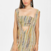 Stripes Bandeau Top Sleeveless Dress - Image 2