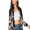 Flamingo Print Zip Up Jacket - Image 4