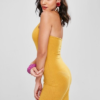 Halter Ribbed Bodycon Mini Dress - Image 2