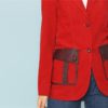 Rust Office Lady Single Button Up Notched Collar Long line Solid Elegant Blazer - Image 5
