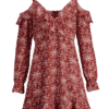 Floral Ruffles Cold Shoulder Dress - Image 5