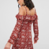 Floral Ruffles Cold Shoulder Dress - Image 2