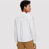 White Frill Trim O-Ring Zip Up Blouse Elegant Plain Long Sleeve Blouse Women Autumn Casual Office Lady Shirt Top - Image 3