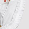 White Frill Trim O-Ring Zip Up Blouse Elegant Plain Long Sleeve Blouse Women Autumn Casual Office Lady Shirt Top - Image 4