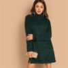 Hem Fuzzy Short Straight Women Going out Dress
