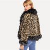 Multi color Elegant High street Faux Fur Leopard Print - Image 3