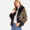 Multi color Elegant High street Faux Fur Leopard Print - Image 6