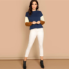 Multicolor Color Block Minimalist Sweatshirts - Image 3