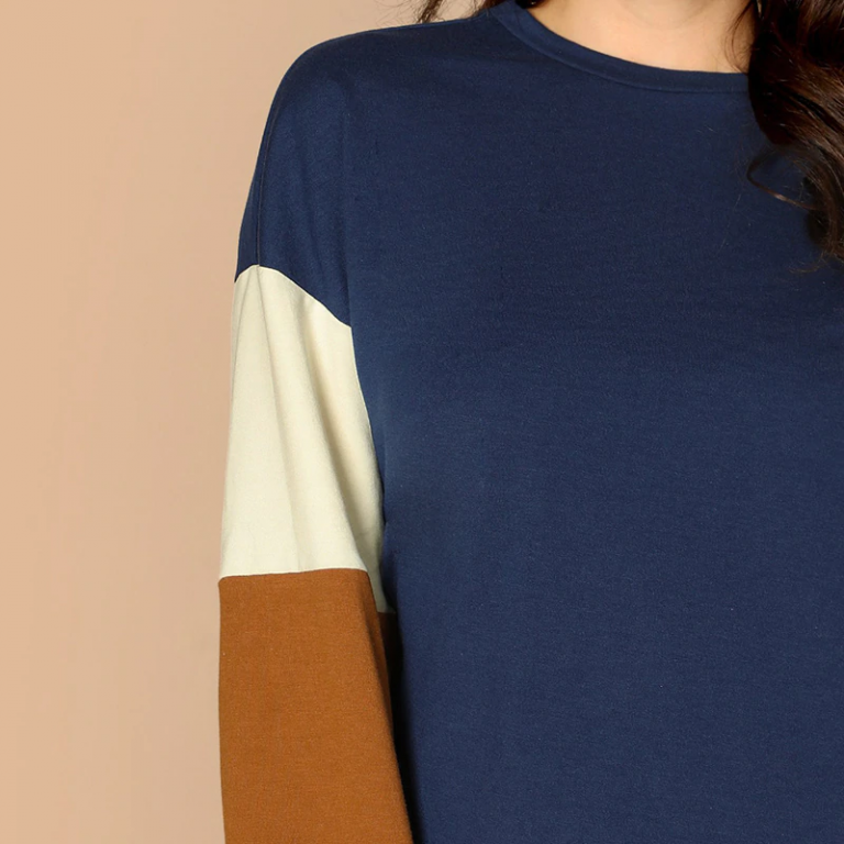 Multicolor Color Block Minimalist Sweatshirts - Image 4