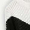 Multicolor Ruffle Flounce Sleeve Colorblock Chevron Jumper - Image 3