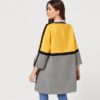 Open Front Color black Elegant Long Faux Fur Women Coat - Image 4