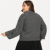 Pearl Beading Lantern Women Acrylic Sweater - Image 16
