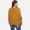 Plus Size Flower Applique Women Sweater - Image 4