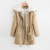 Preppy Fleece Drawstring Coat Winter Women Outerwear - Image 2