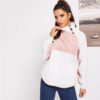 White Two Tone Autumn Minimalist Women