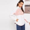 White Two Tone Autumn Minimalist Women - Image 4
