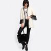 Women Faux Fur  Color Block Party Coats - Image 3