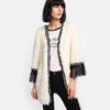Women Faux Fur  Color Block Party Coats - Image 4