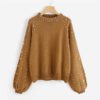 Pearl Beading Lantern Women Acrylic Sweater - Image 10
